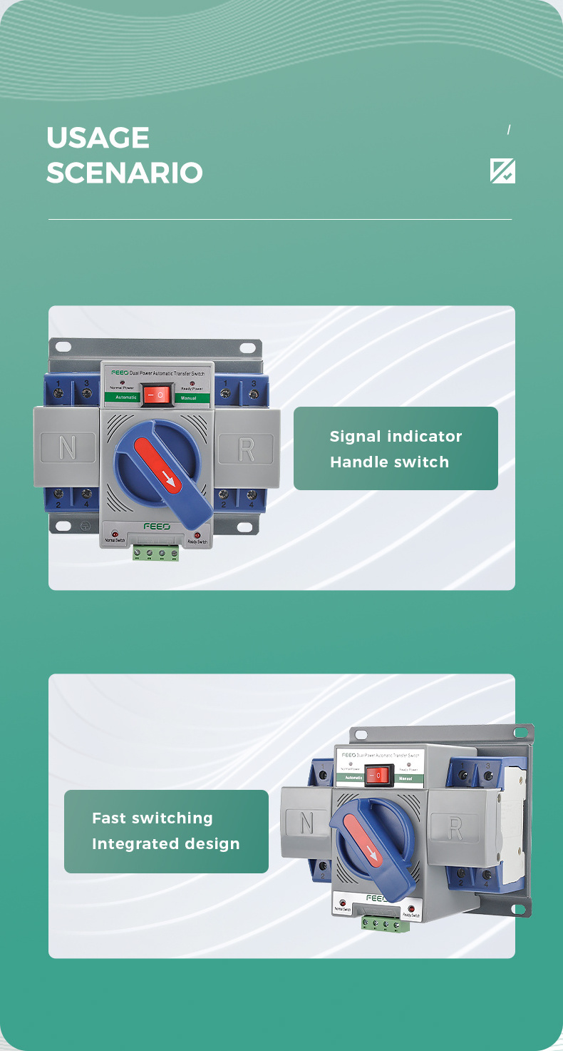 Generator Change Over Switch 4P ATS Dual Power Automatic Transfer Switch