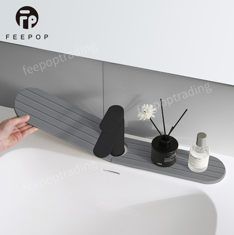 [FEEPOP] Natural Eco-friendly Diatomite Faucet Absorbent Mat Kitchen Sink Mat Splash Guard