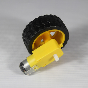 Smart Car Robot Rubber Tire Wheel 1:120 65mm + Strong 3-6V TT DC Motor GearBox(1:48) Set