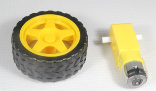 Plastic Tire Wheels + DC Motor Gear Box  For DIY Smart RC Robot Car