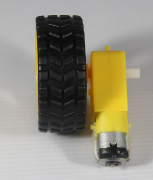 Plastic Tire Wheels + DC Motor Gear Box  For DIY Smart RC Robot Car