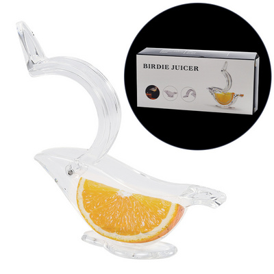 kitchen gadgets Acrylic Crystal Manual exprimidor de limon glass bird shaped lemon squeezer