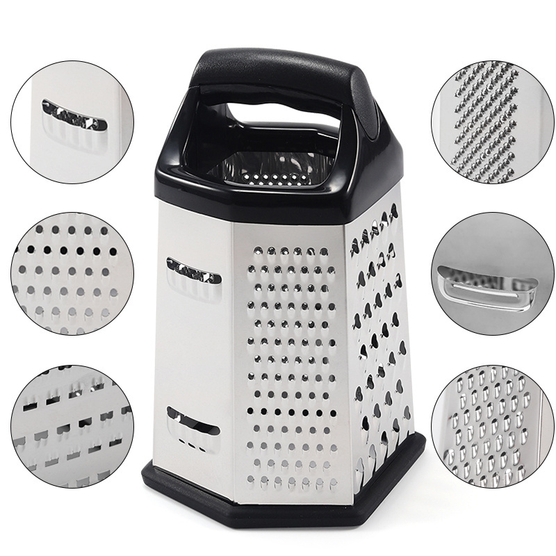 6 sided stainless steel grater with box cheese grater vegetable cutter