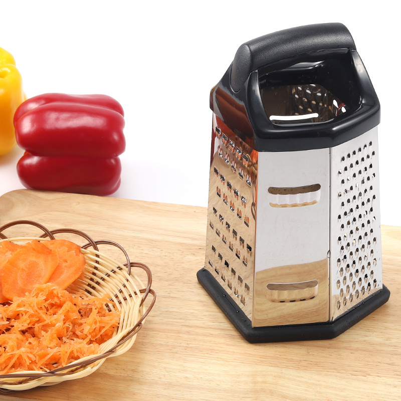 6 sided stainless steel grater with box cheese grater vegetable cutter