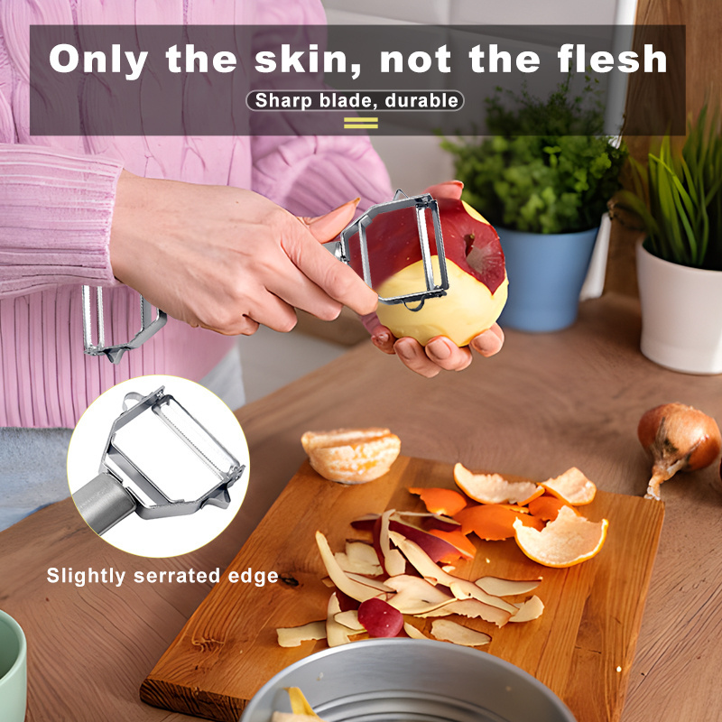 kitchen gadgets 430 stainless steel double sided kitchen potato vegetable peeler for kitchen