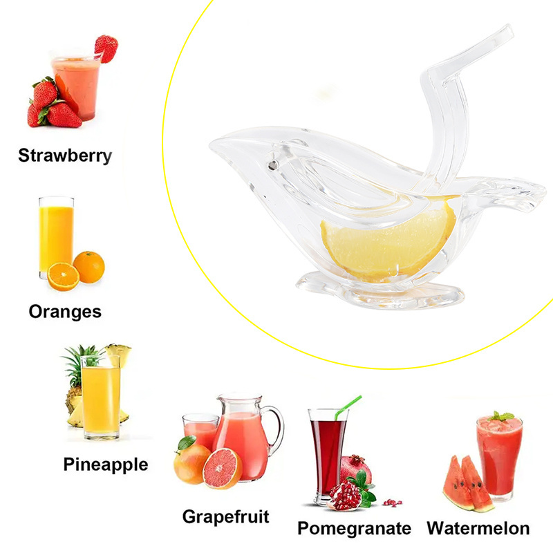 kitchen gadgets Acrylic Crystal Manual exprimidor de limon glass bird shaped lemon squeezer