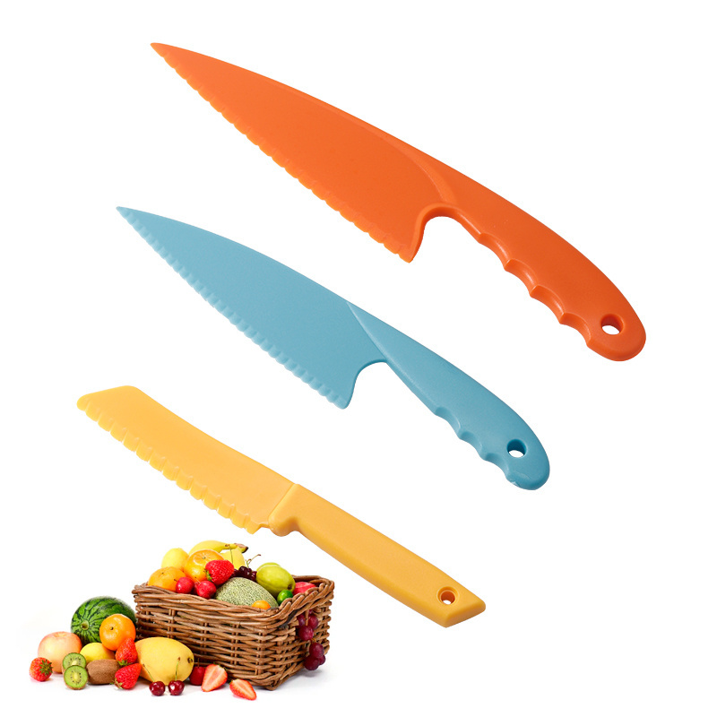 3 pcs plastic Children fruit knife set Cooking Chef knife Fruits and vegetables Cutting Knife