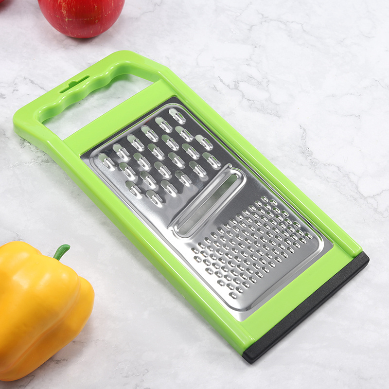 Stainless Steel 3 in 1 manual Vegetable Grater Cheese Shredder Flat Cheese Grater with Handle