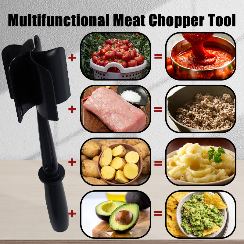 Heat Resistant Meat Masher Tool manual chopper meat chopper for ground beef hamburger