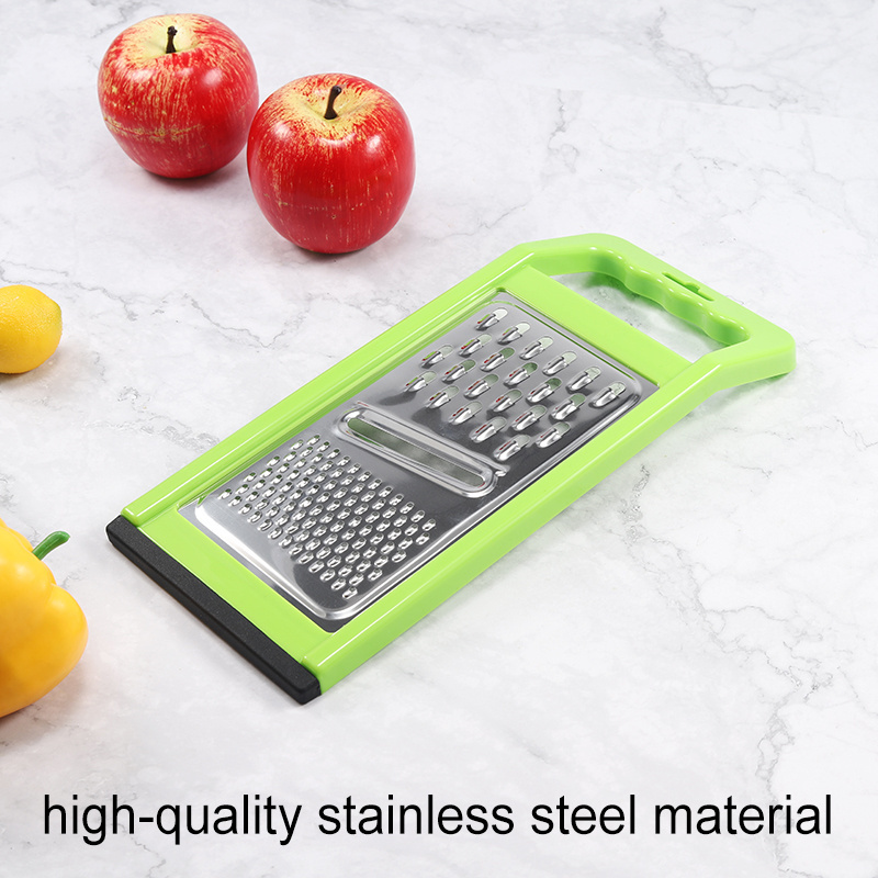 Stainless Steel 3 in 1 manual Vegetable Grater Cheese Shredder Flat Cheese Grater with Handle