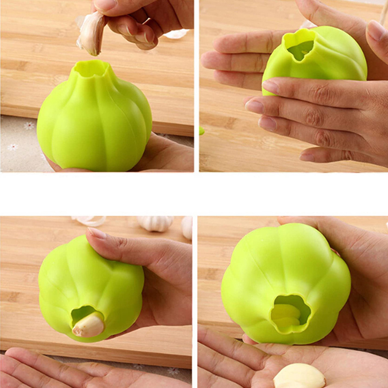 kitchen gadgets Creative garlic peeler silicone roller chopper silicone garlic peeler