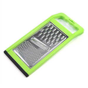 Stainless Steel 3 in 1 manual Vegetable Grater Cheese Shredder Flat Cheese Grater with Handle