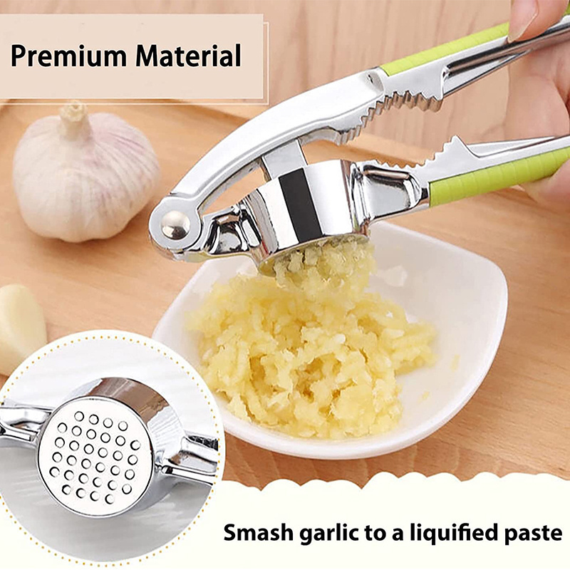 kitchen accessories Zinc Alloy stainless steel manual press Garlic Crusher tool