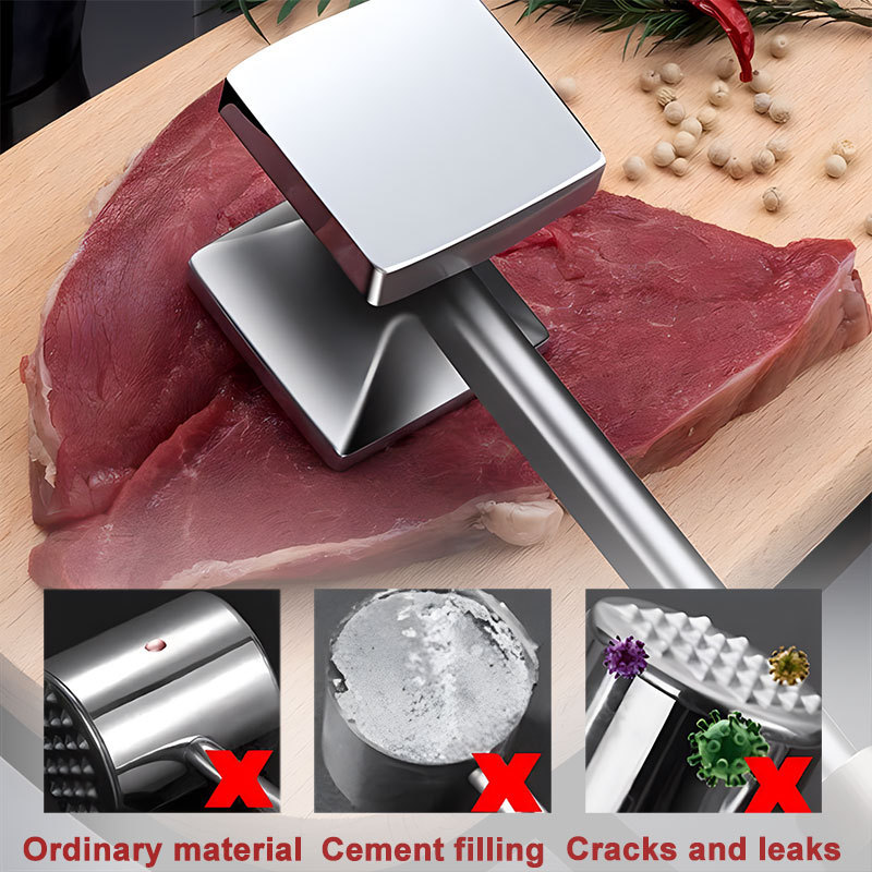 aluminum Alloy Beef Steak Meat Tenderizer Hammer meat hammer tool for Chicken Beef Pork