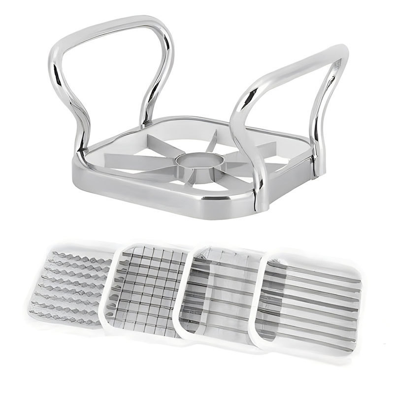 5 in 1 multifunction french fry stainless steel potato crisps slicer apple cutter manual vegetable chopper