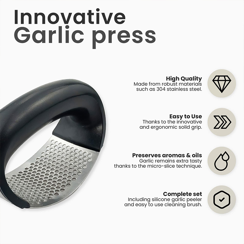 Hand Press Manual Plastic Stainless Steel Garlic Press Tool garlic masher crusher presses