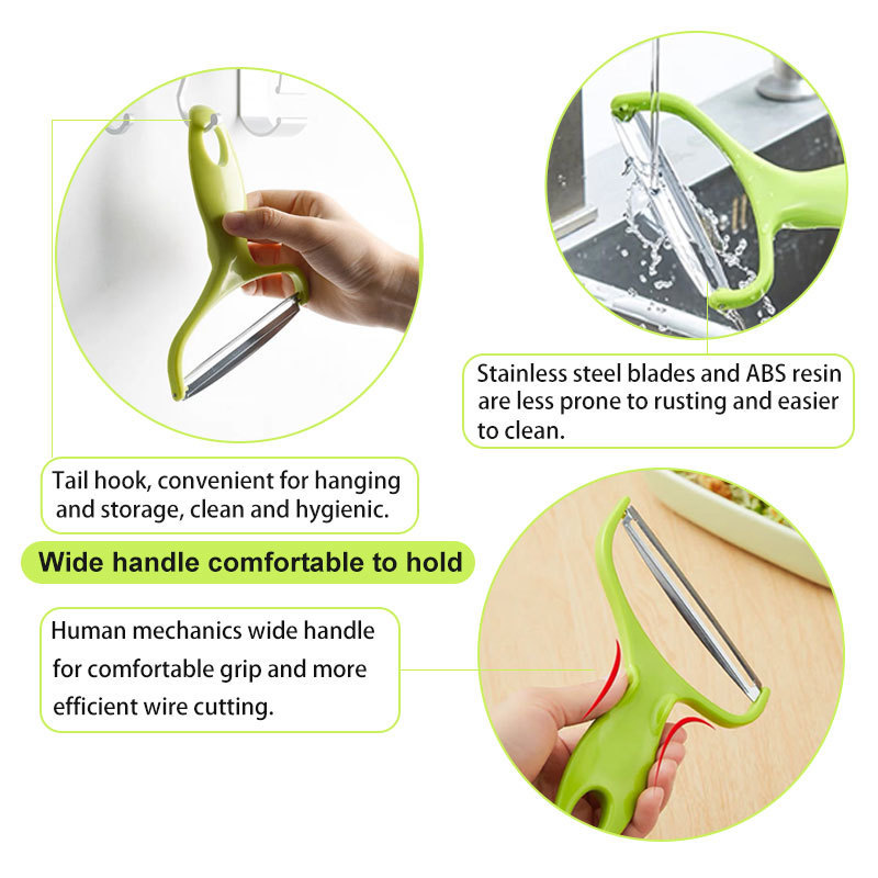 Kitchen gadgets manual Wide Mouth Vegetables Peeler Cabbage Grater slicer shredder Fruit Peeler