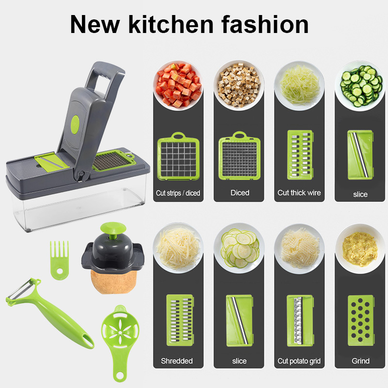 multifunctional manual mandoline 12 in 1 food fullstar vegetable dicer onion slicer and veggie chopper