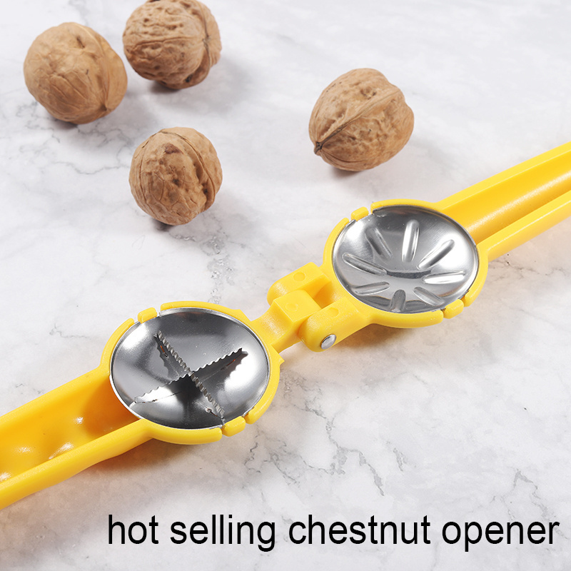 Portable Plastic Handle Pecan Nut Cracker Cashew Walnut Chestnut Cutter