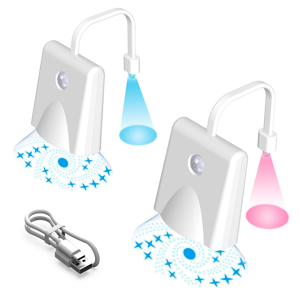 Toilet Night Light Motion Sensor LED 8 Colors Inside Toilet USB Rechargeable Human Body Induction Lamp