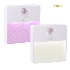 Colors Changeable Dimmable RGB LED Under Cabinet Closet Lights Wireless Rechargeable Battery Operated Motion Sensor Step Lights