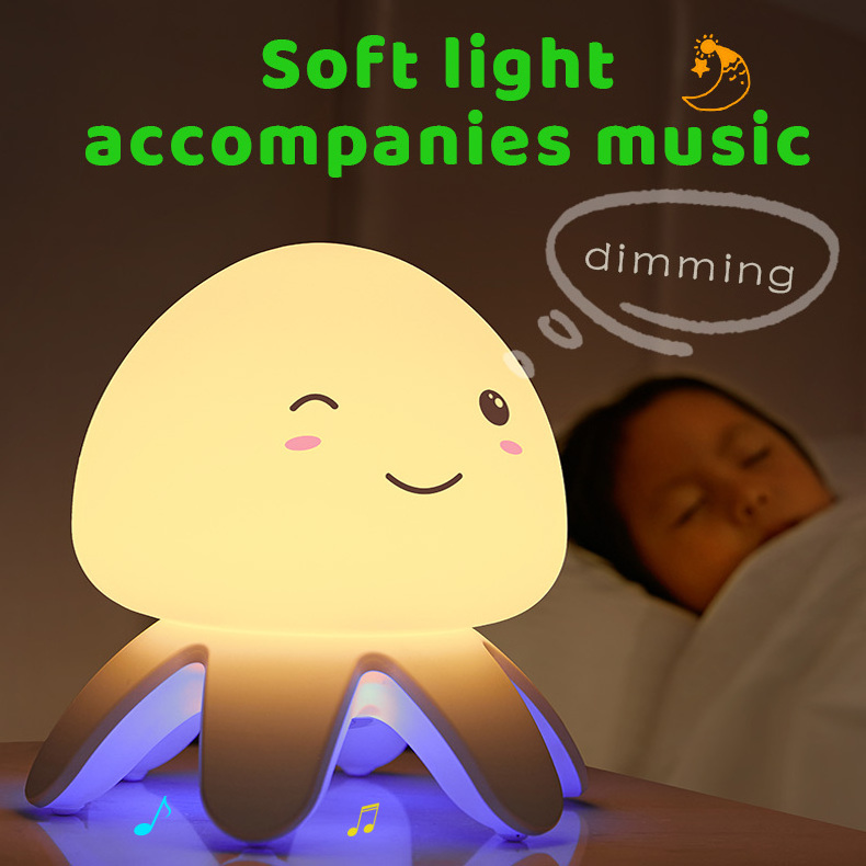 New Products 2024 Rechargeable Dimmable Touch Control Musical Creative LED Jellyfish Mood Lamp