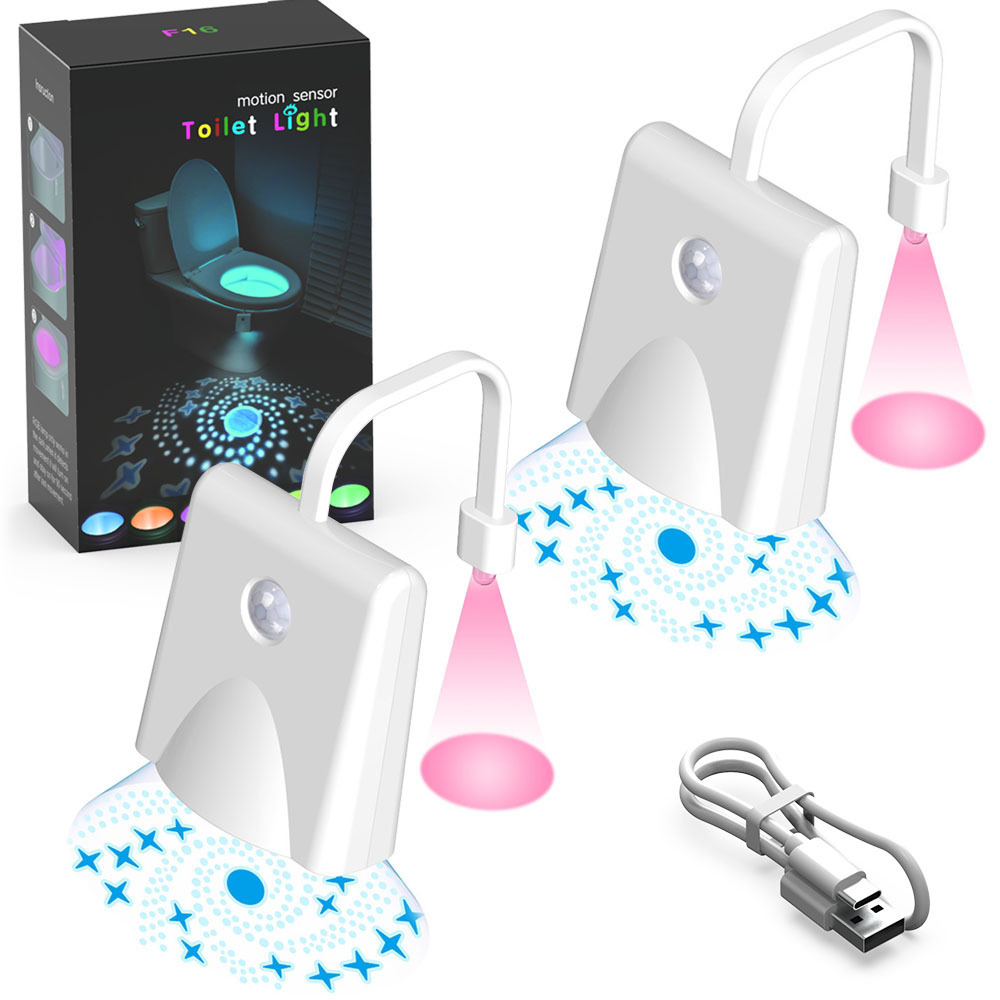 China Factory Motion Sensor Toilet Led Night Light Toilet Bowl Night Light With Motion Sensor