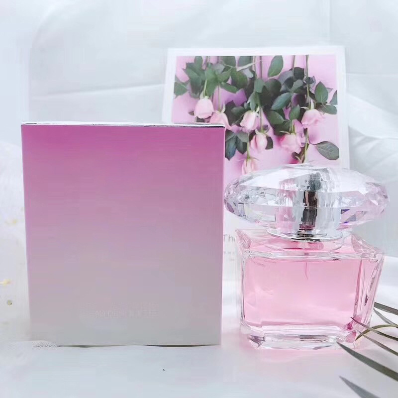 Women 90ML Perfume CRYSTAL Lady Perfume Lasting Fragrance Natural Flower Fruit Flavor Eau De Toilette Parfum Free Fast shipping