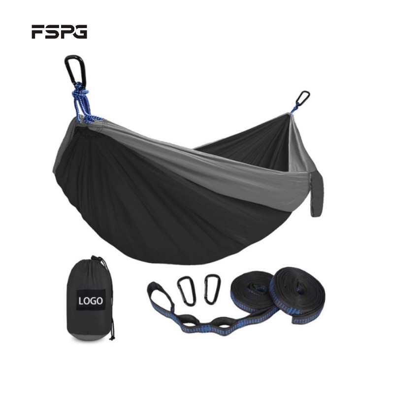 FSPG Wholesale Foldable Tree Aerial Hanging Hammock Outdoor Lightweight  Nylon New Outdoor Camping Hammock