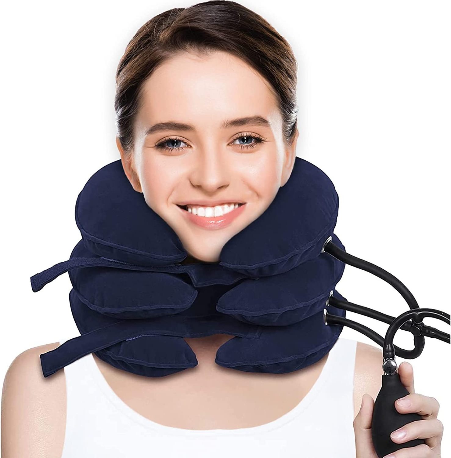 Hot Sale Air U Type Neck Traction Relive Soft cervical collar Neck Support Cervical Traction Device