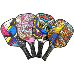 UV Printed Fiberglass PP Honeycomb Pickleball Paddle Set Customizable Glass Fiber Paddle with USAPA Certification and Balls x40