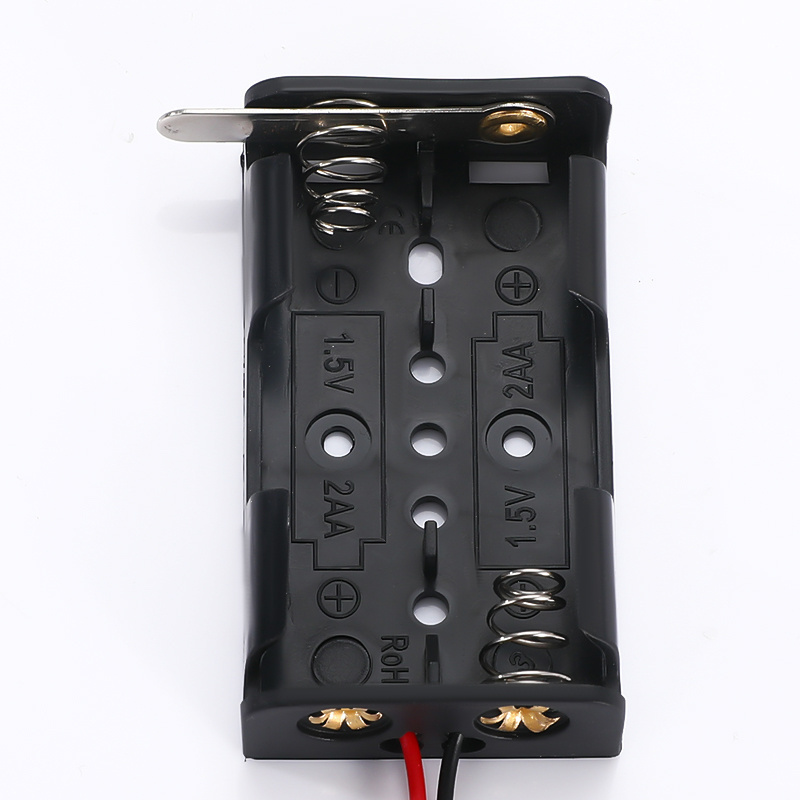 2AA Battery Holder Box With  Knife Switch AA Battery Box/case/holder and wire battery holder aa