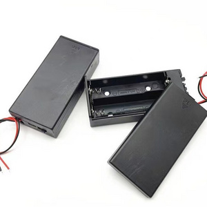 High quality 2*18650 battery box with cover 3.7v battery holder with switch