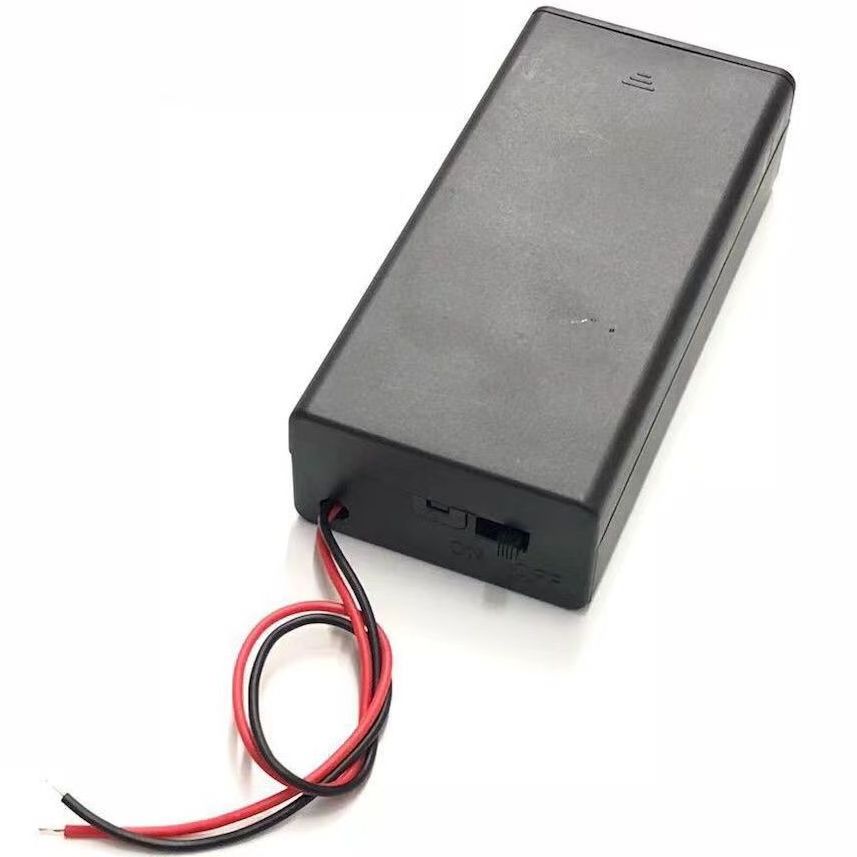 High quality 2*18650 battery box with cover 3.7v battery holder with switch