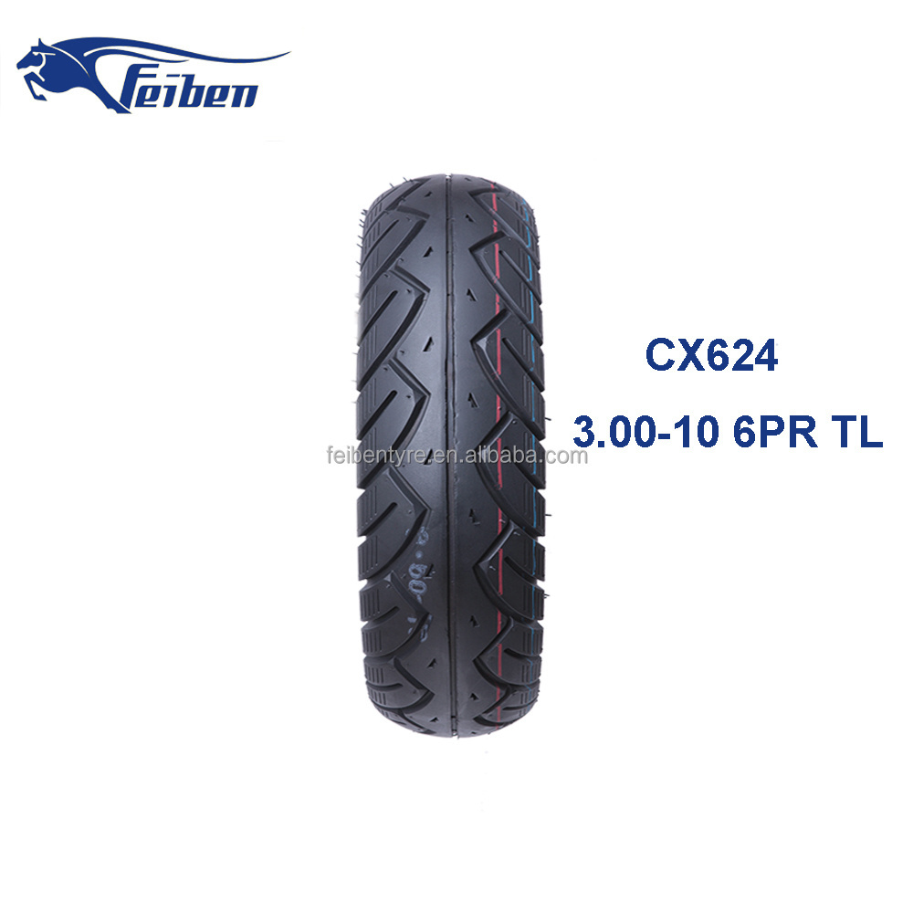 CHINA FEIBEN TOP 10 TIRE BRANDS CX624 3.00-10 TIRES FOR MOTORCYCLE TIRE MANUFACTURER