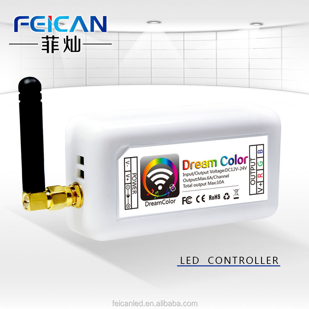 Feican Factory WIFI LED RGB Controller DC12V-24V Smart Phone APP  Controller for RGB Strip Lighting