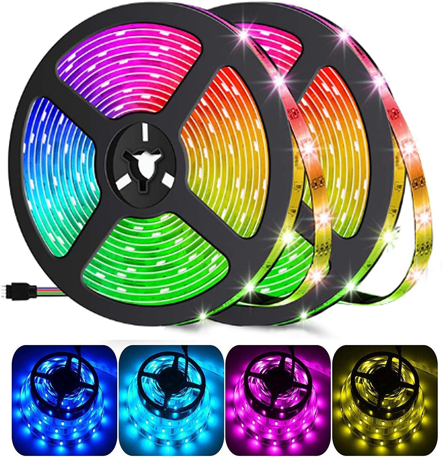 Feican 5050 Led Strip  Bright Waterproof 12V DC 2 Years Warranty 300 Leds Rgb For Per Meter Smart Strip Lights