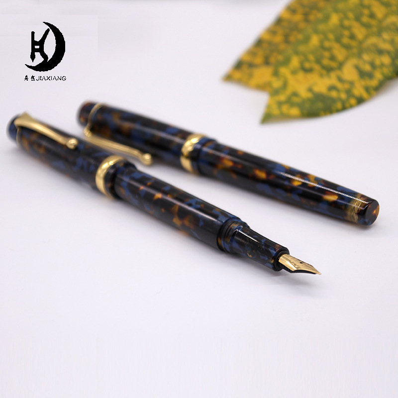 factory price gift  JINHAO A002 marble color resin Acrylic two using fountain pen with converter suitable for 2.6 ink cartridge