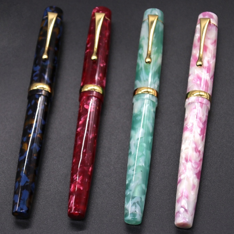 factory price gift  JINHAO A002 marble color resin Acrylic two using fountain pen with converter suitable for 2.6 ink cartridge