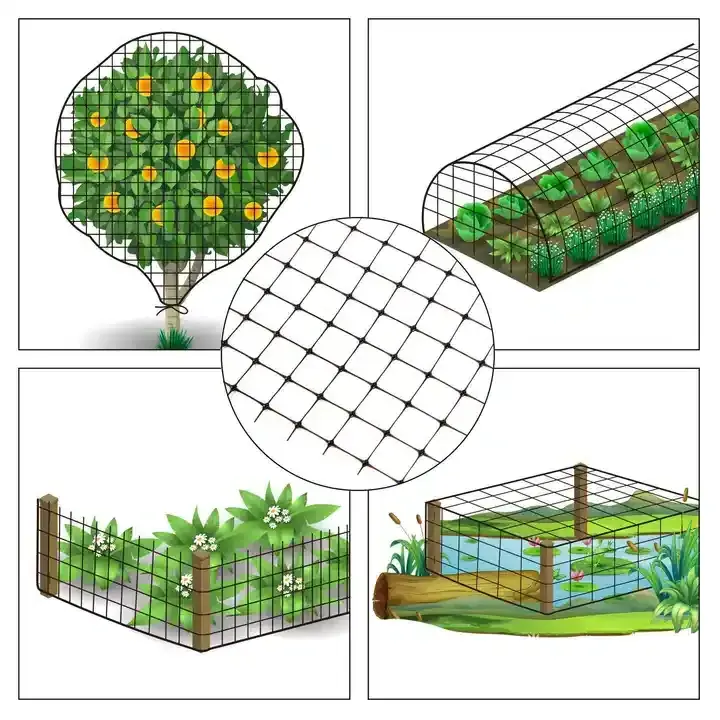 Heavy duty BOP Plastic Stretch extruded Netting Chicken poultry Farm Fence Anti Mole Mesh Netting