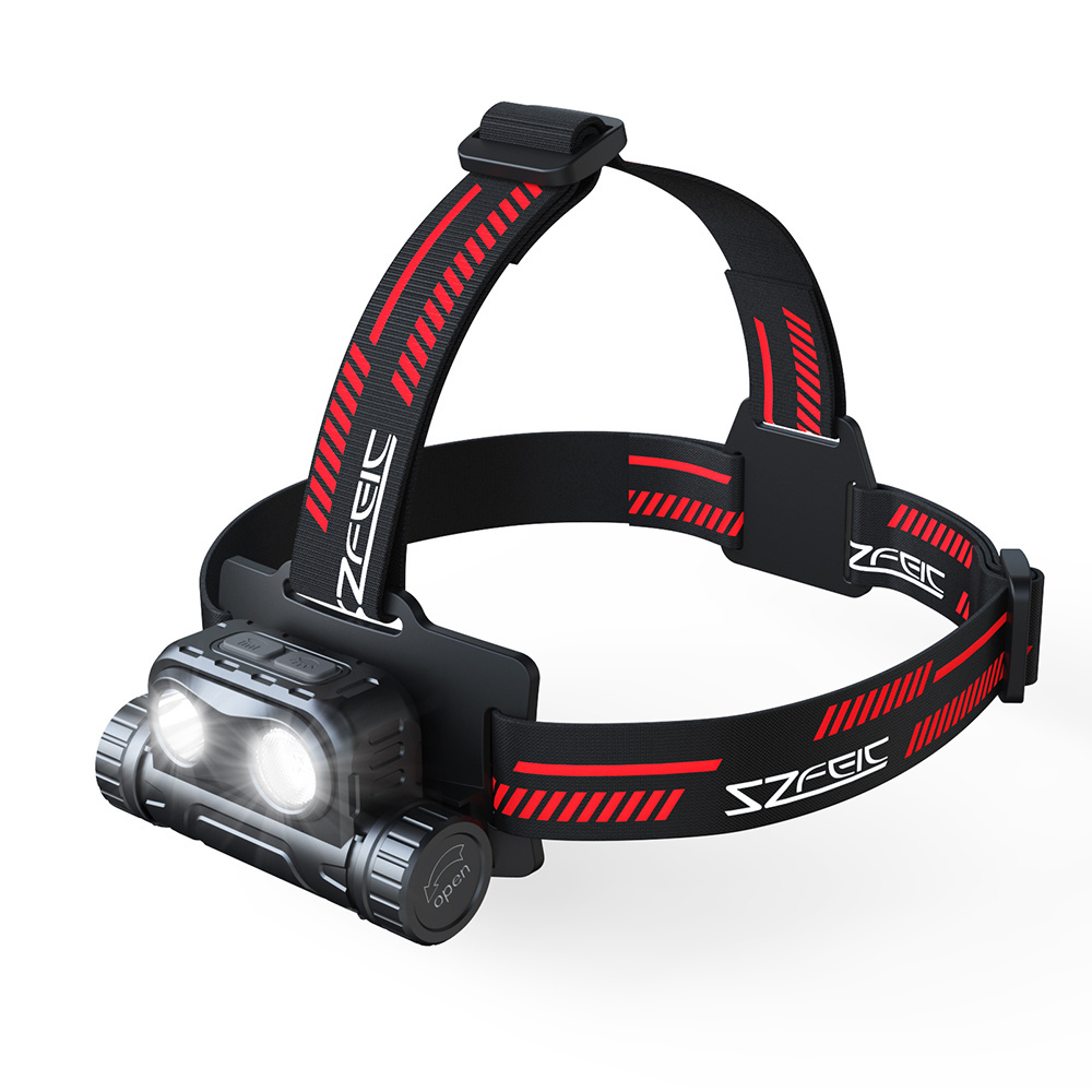 Head lamp Flashlights Rechargeable USB C Headlight Floodlight 134g 1400 Lumens Running Headlight