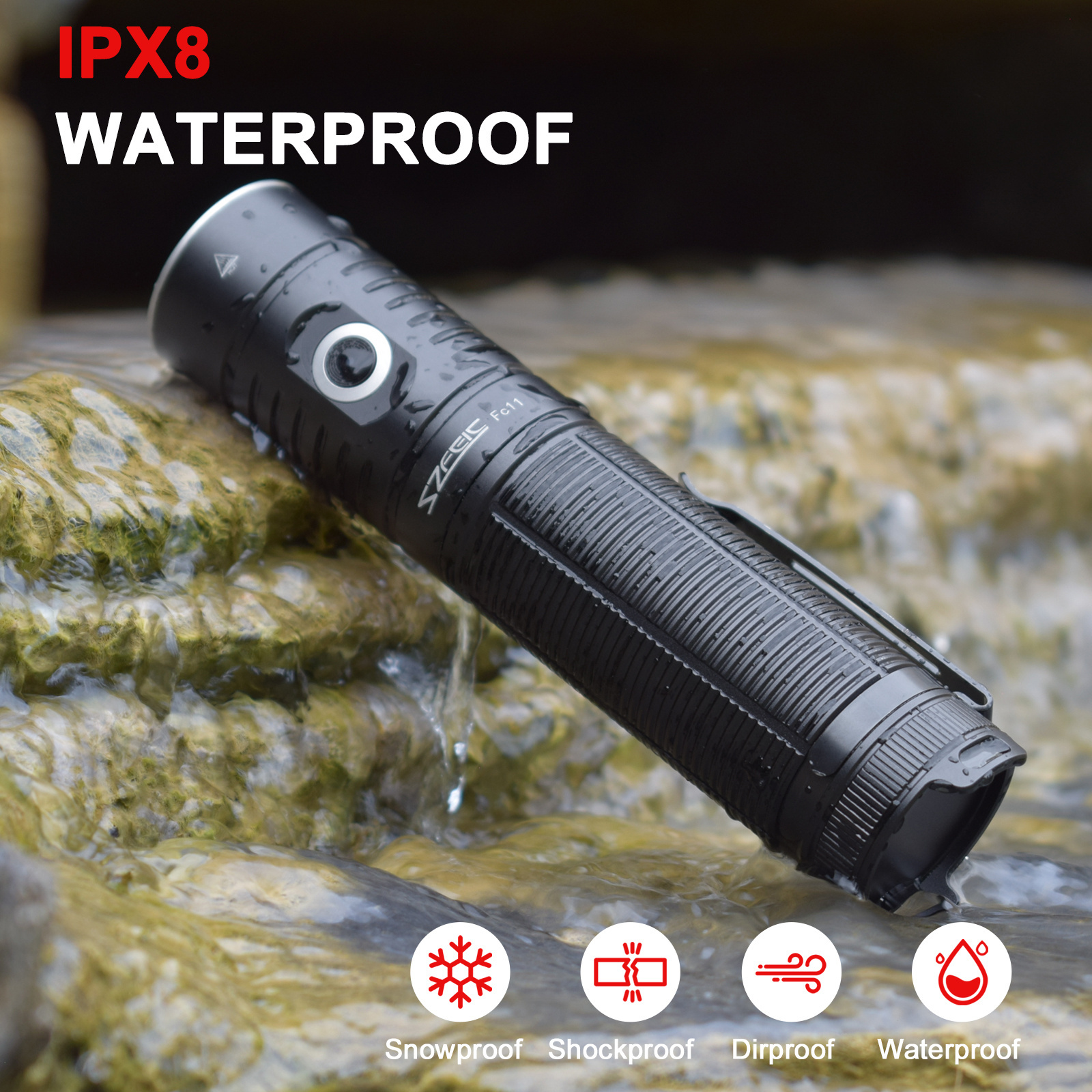 Diving Flashlights Underwater Waterproof IPX8 1100 Lumens Scuba Dive Light Torches Rechargeable flashlight