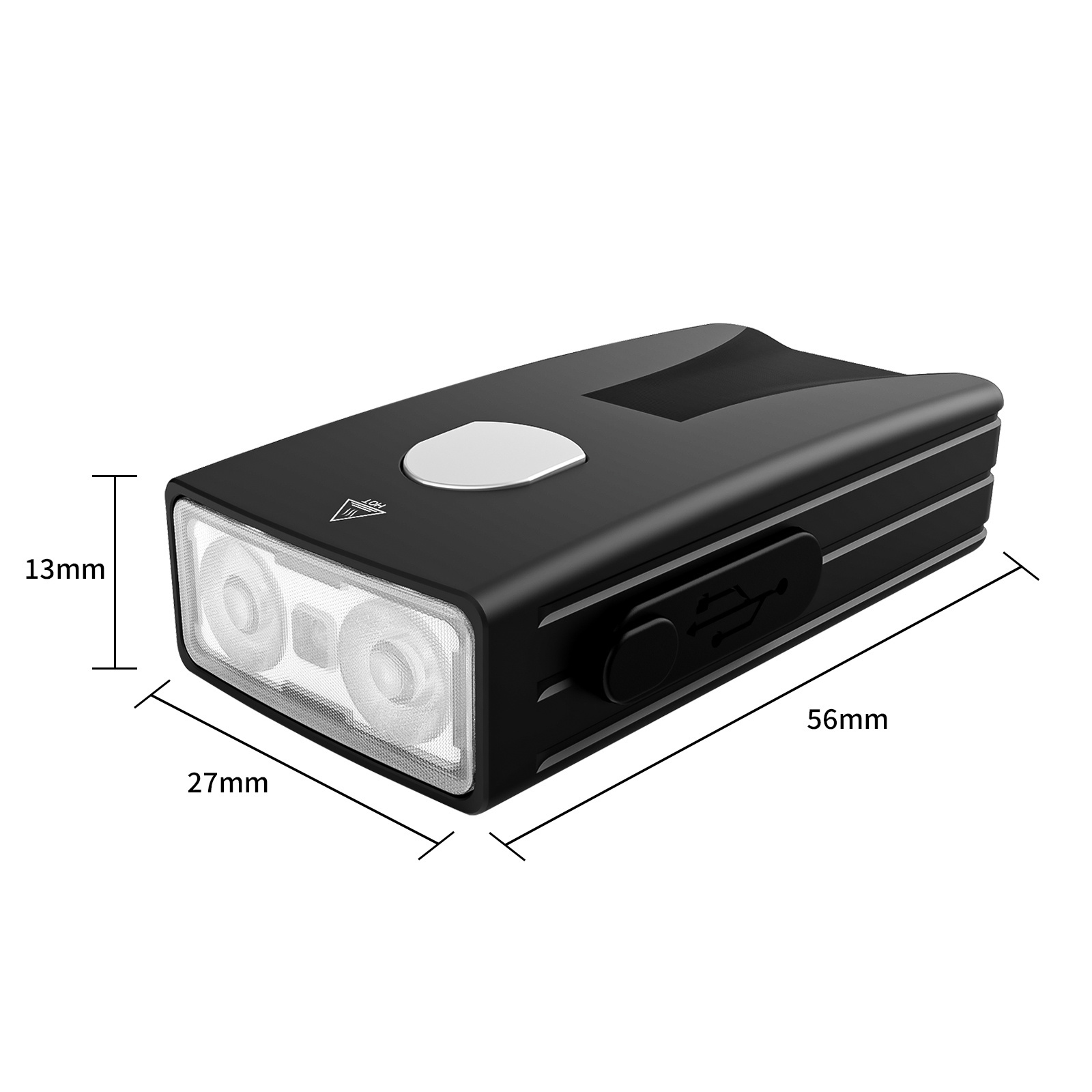 Portable light LED 260 lumen EDC mini keychain flashlight Dual light bead Type-C charging IP66 waterproof torch led pocket light