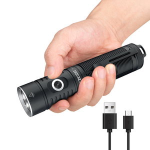 SZFEIC OEM 5 Modes Portable EDC Rechargeable LED Pocket Flashlights 5000mAh IP68 Waterproof 1100 Lumens Powerful Torches Lights