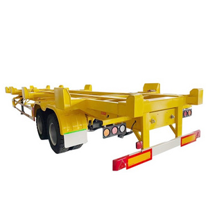 20ft/40ft/45ft Yard Terminal Port Bomb Cart Skeletal Skeleton Shipping Container Chassis Semi Trailer