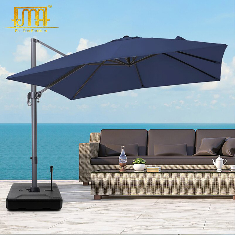 Garden Patio Outdoor Cafe Restaurant Antoine Square Patio Cantilever Solar Umbrella