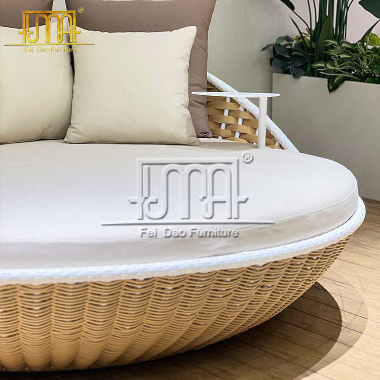 Garden Furniture Round Wicker Rattan Outdoor Swing Bed Hanging