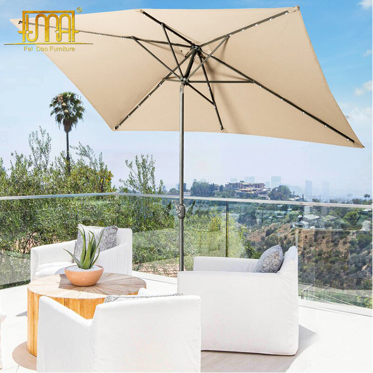 Patio Garden Furniture Aluminum Outdoor Restaurant Decorative Outdoor Umbrella