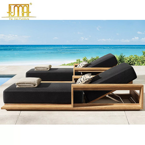 Outdoor Bed Furniture Folding Swimming Pool Teak Wood Bahia Teak Chaise