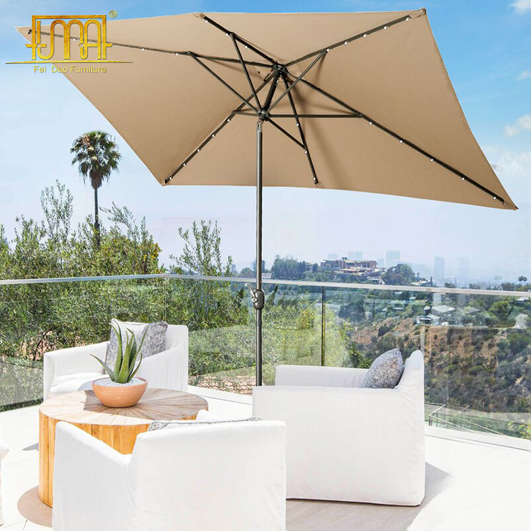 Patio Garden Furniture Aluminum Outdoor Restaurant Decorative Outdoor Umbrella